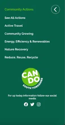 Community Actions Menu